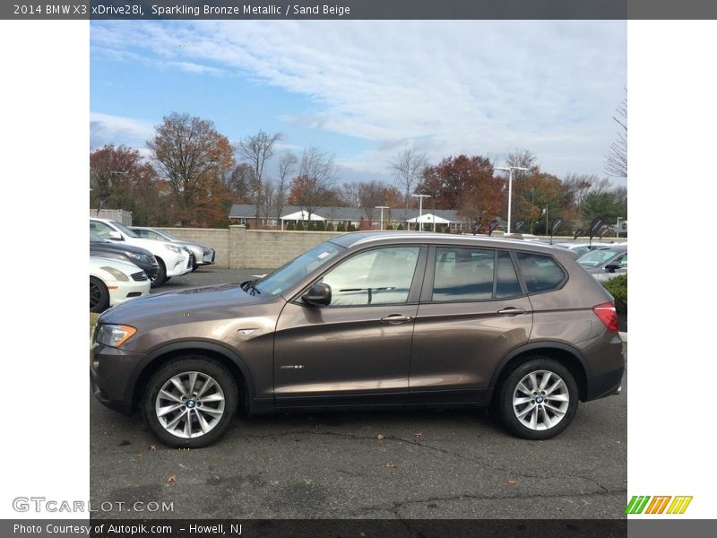 Sparkling Bronze Metallic / Sand Beige 2014 BMW X3 xDrive28i