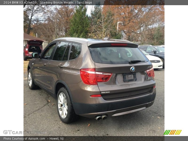Sparkling Bronze Metallic / Sand Beige 2014 BMW X3 xDrive28i