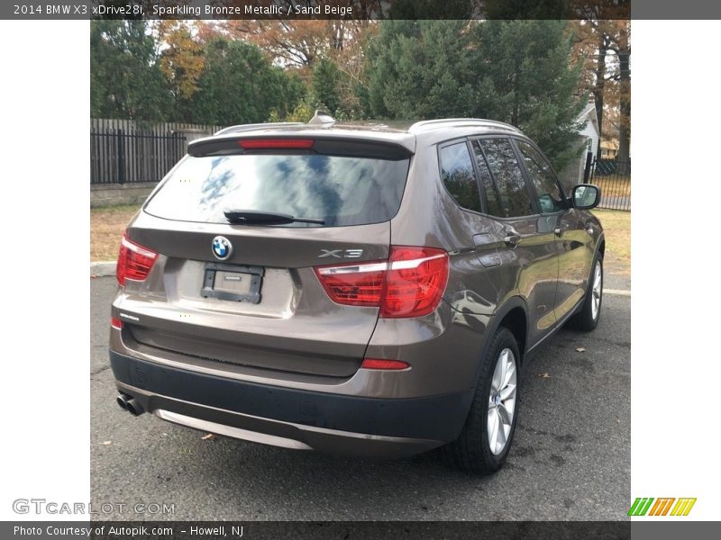 Sparkling Bronze Metallic / Sand Beige 2014 BMW X3 xDrive28i