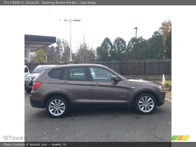 Sparkling Bronze Metallic / Sand Beige 2014 BMW X3 xDrive28i
