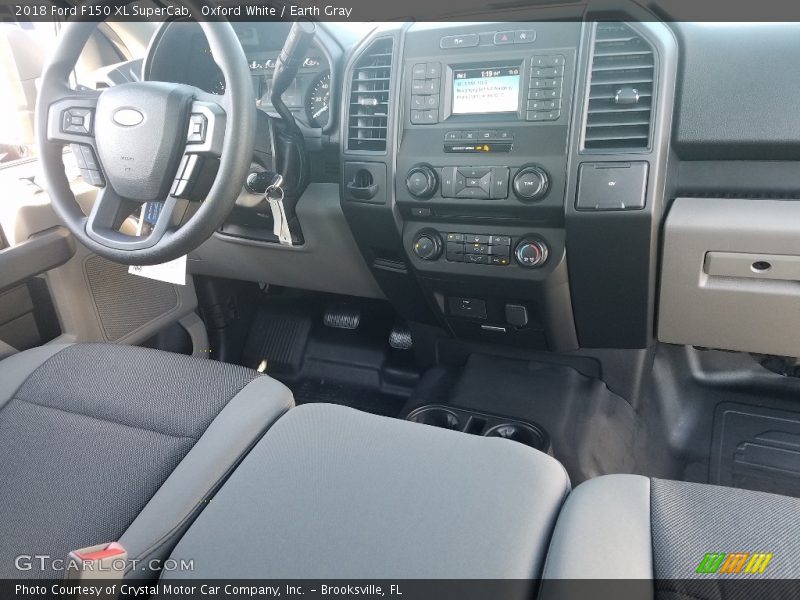 Oxford White / Earth Gray 2018 Ford F150 XL SuperCab