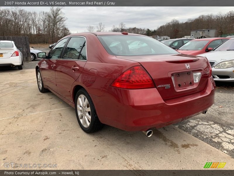 Moroccan Red Pearl / Gray 2007 Honda Accord EX-L V6 Sedan