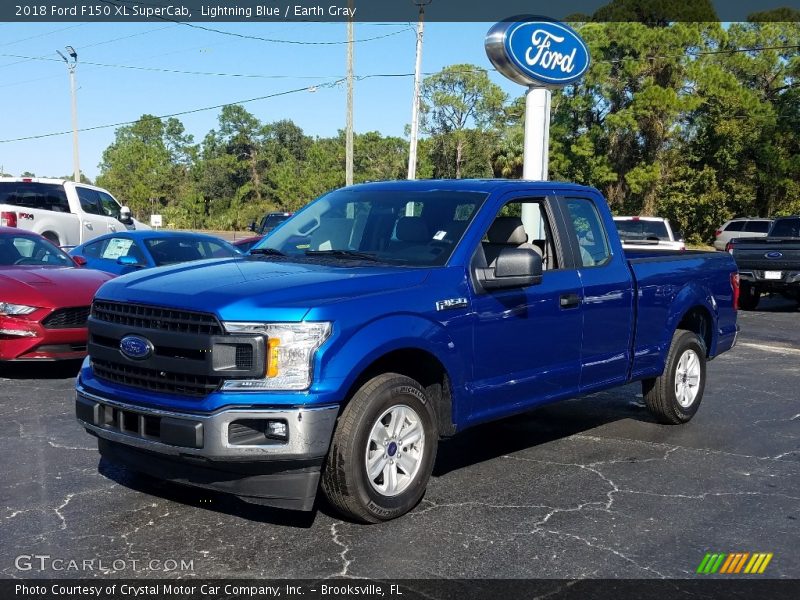 Lightning Blue / Earth Gray 2018 Ford F150 XL SuperCab