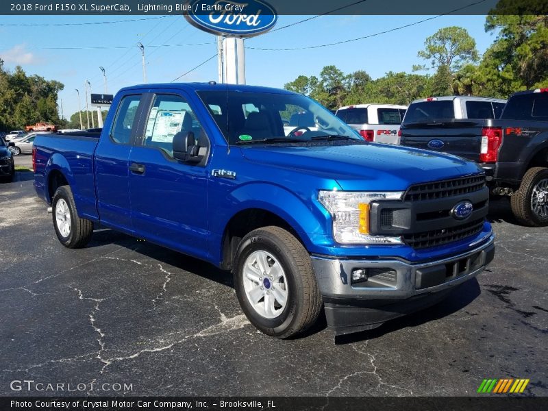 Lightning Blue / Earth Gray 2018 Ford F150 XL SuperCab