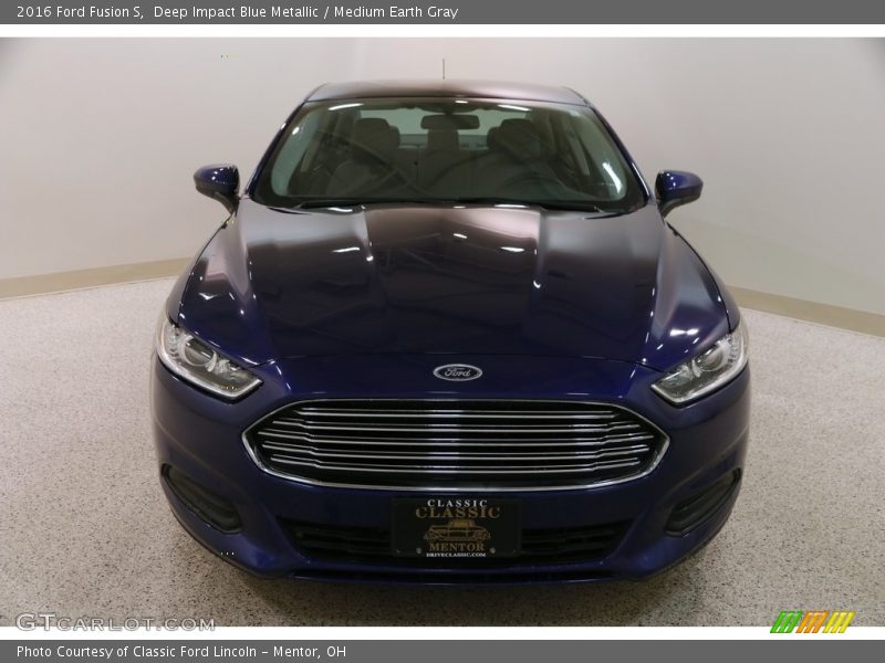 Deep Impact Blue Metallic / Medium Earth Gray 2016 Ford Fusion S