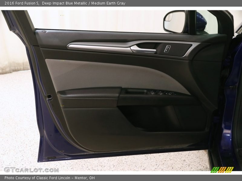 Deep Impact Blue Metallic / Medium Earth Gray 2016 Ford Fusion S