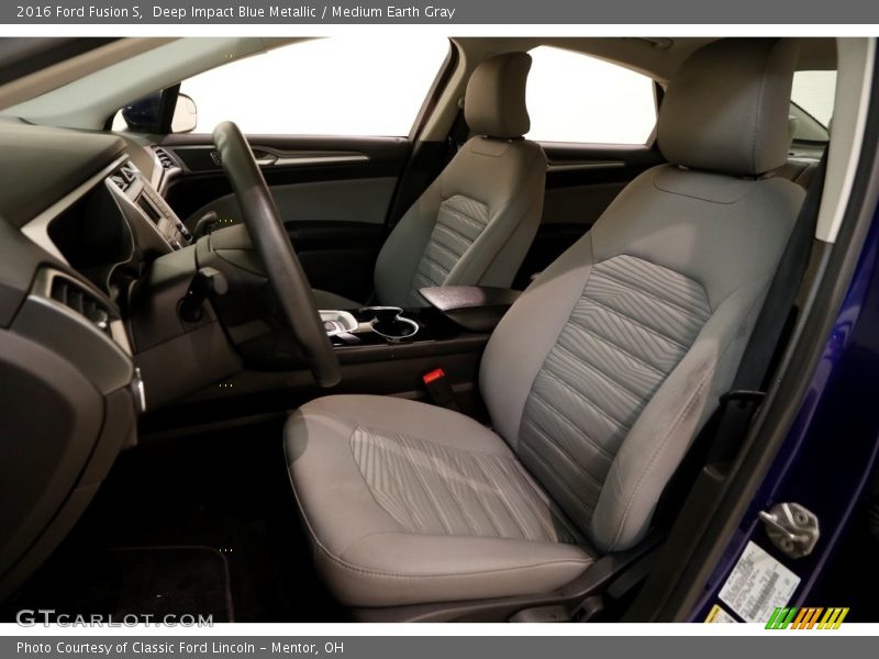 Deep Impact Blue Metallic / Medium Earth Gray 2016 Ford Fusion S