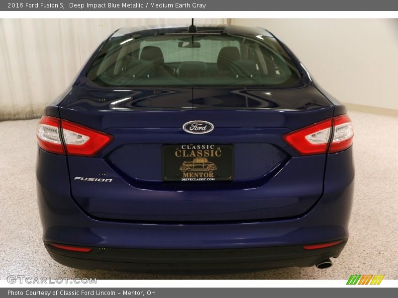 Deep Impact Blue Metallic / Medium Earth Gray 2016 Ford Fusion S