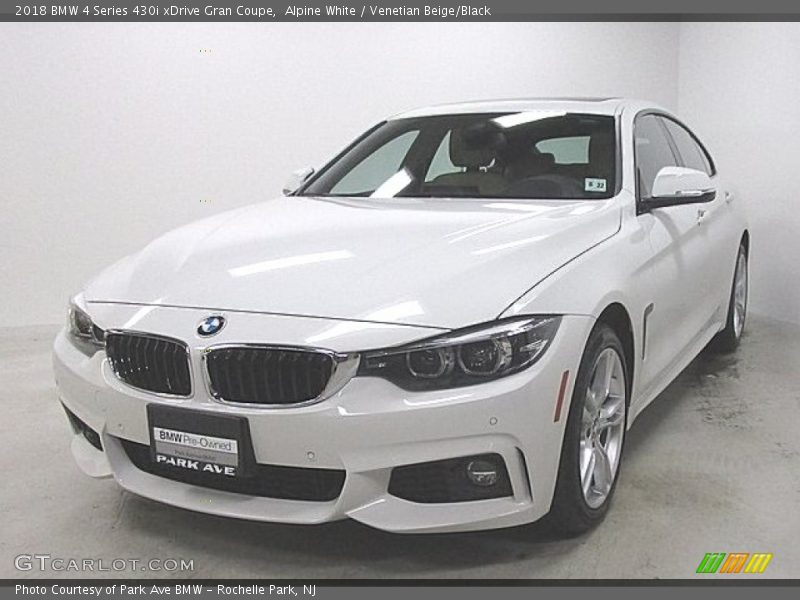 Alpine White / Venetian Beige/Black 2018 BMW 4 Series 430i xDrive Gran Coupe