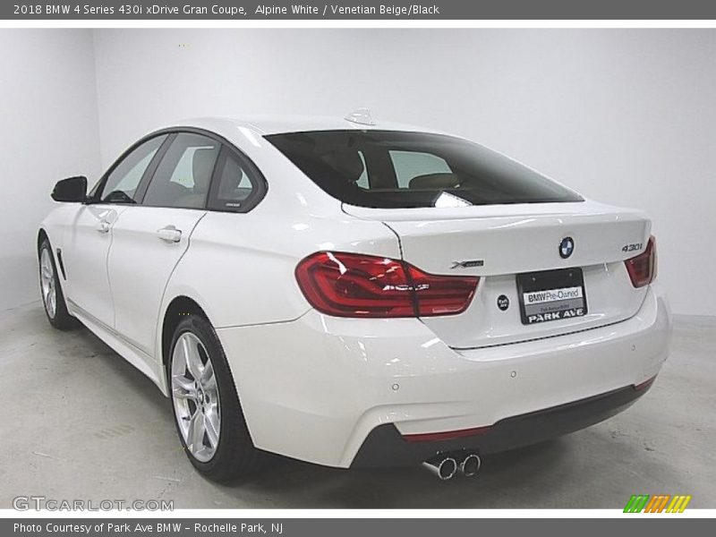 Alpine White / Venetian Beige/Black 2018 BMW 4 Series 430i xDrive Gran Coupe