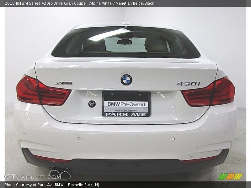 Alpine White / Venetian Beige/Black 2018 BMW 4 Series 430i xDrive Gran Coupe