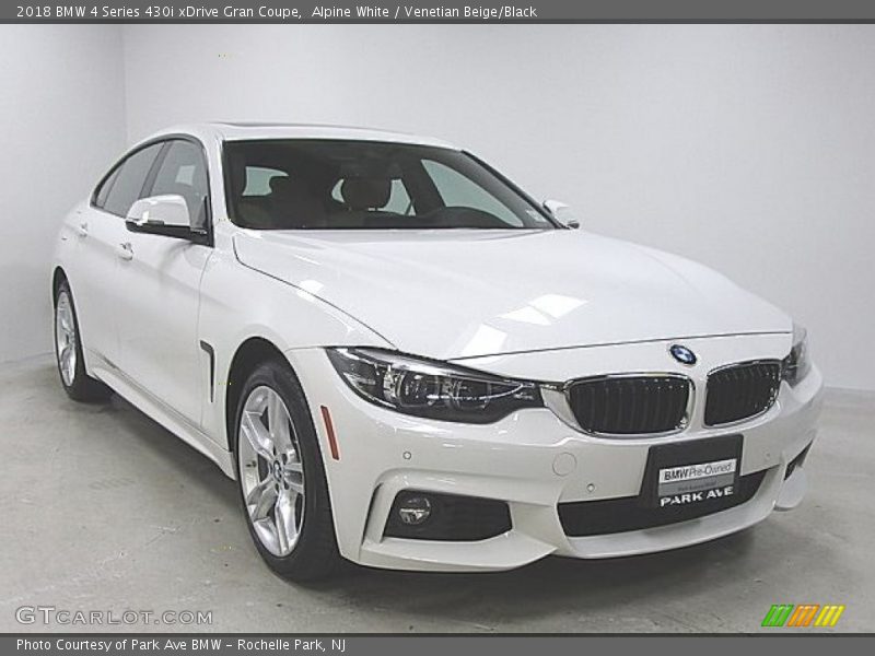 Alpine White / Venetian Beige/Black 2018 BMW 4 Series 430i xDrive Gran Coupe