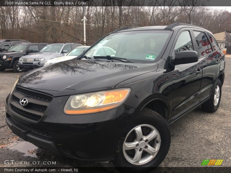 Ebony Black / Gray 2008 Hyundai Santa Fe GLS