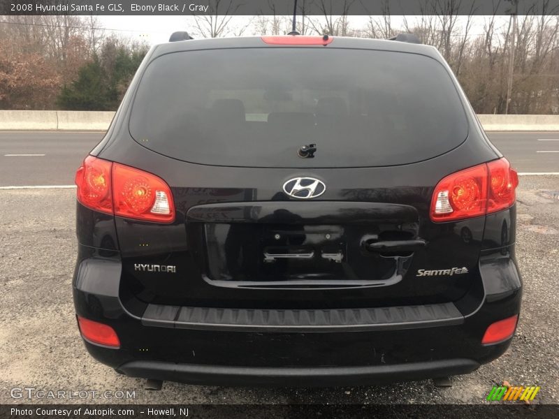 Ebony Black / Gray 2008 Hyundai Santa Fe GLS