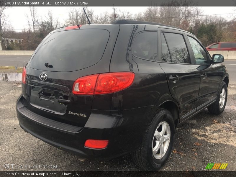 Ebony Black / Gray 2008 Hyundai Santa Fe GLS