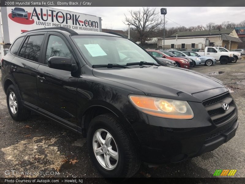 Ebony Black / Gray 2008 Hyundai Santa Fe GLS