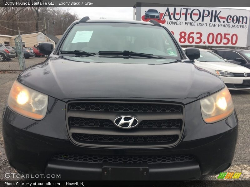 Ebony Black / Gray 2008 Hyundai Santa Fe GLS