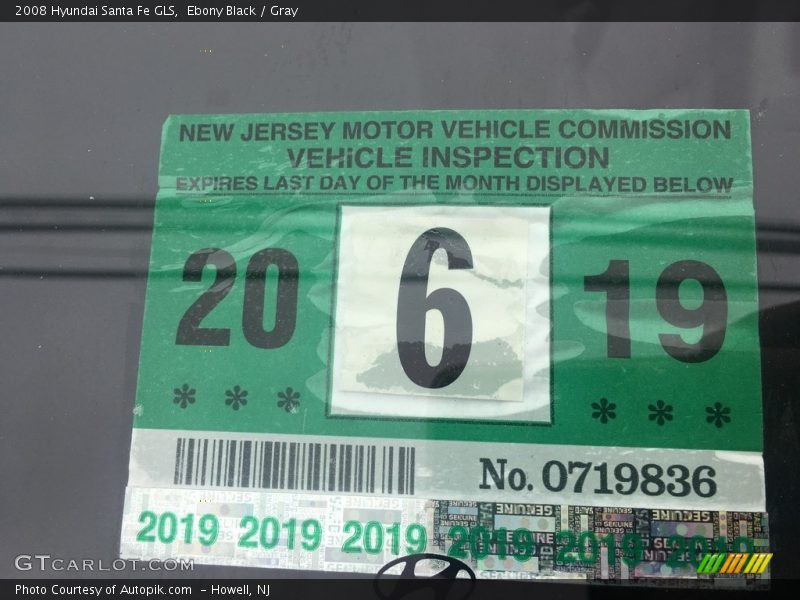 Ebony Black / Gray 2008 Hyundai Santa Fe GLS