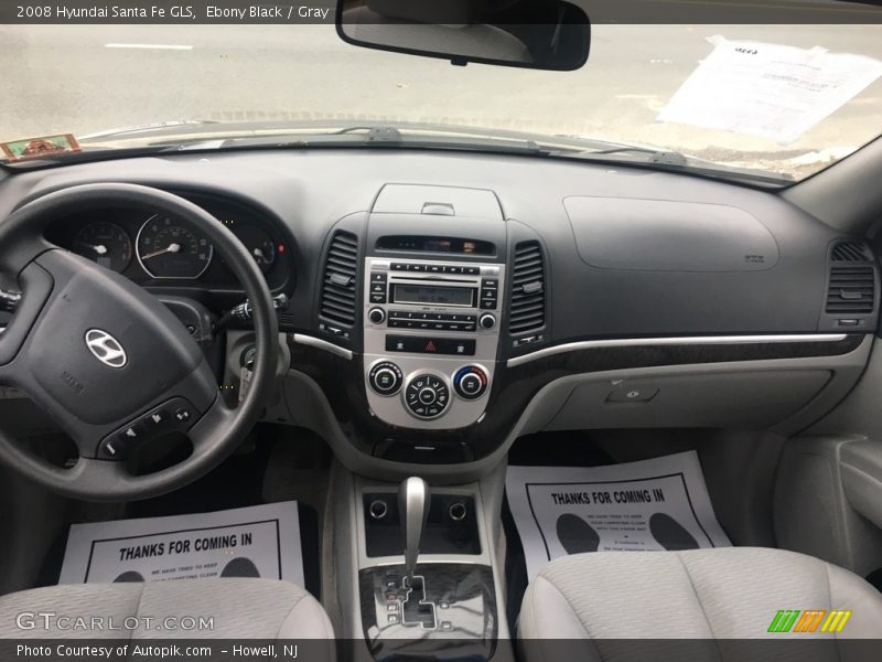 Ebony Black / Gray 2008 Hyundai Santa Fe GLS