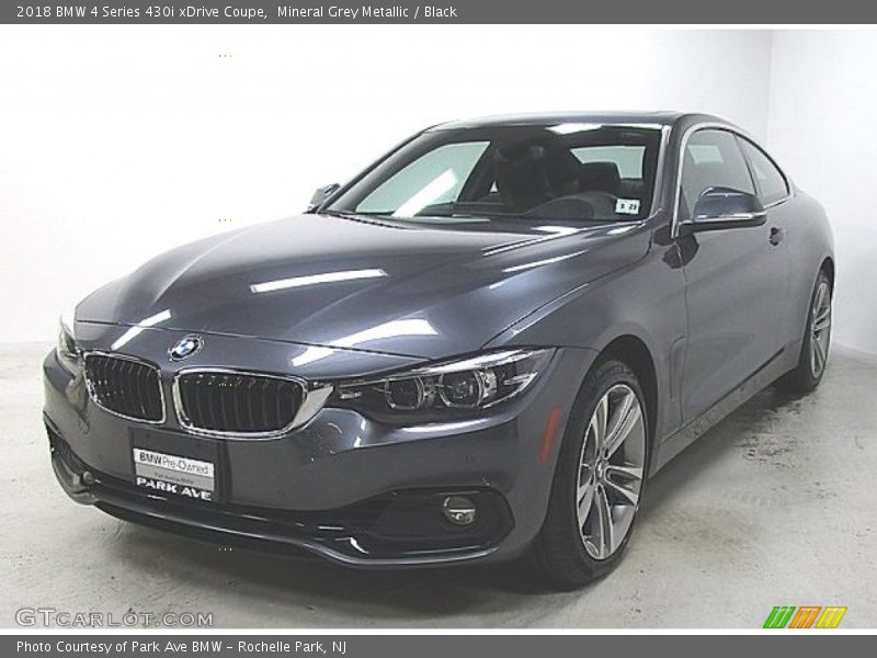 Mineral Grey Metallic / Black 2018 BMW 4 Series 430i xDrive Coupe