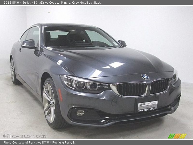 Mineral Grey Metallic / Black 2018 BMW 4 Series 430i xDrive Coupe