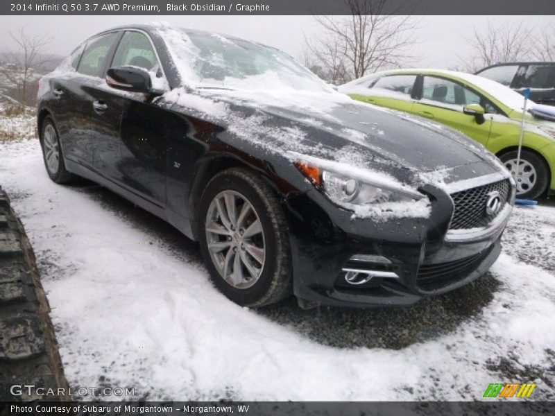 Black Obsidian / Graphite 2014 Infiniti Q 50 3.7 AWD Premium
