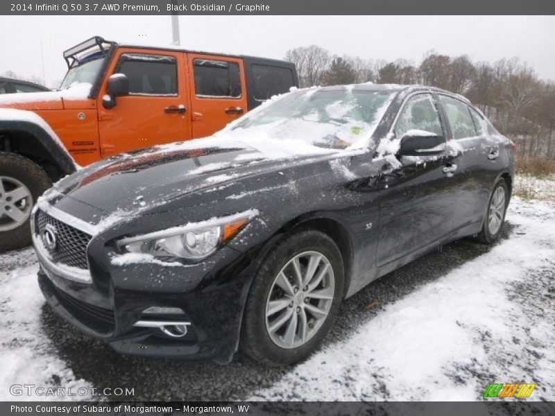 Black Obsidian / Graphite 2014 Infiniti Q 50 3.7 AWD Premium