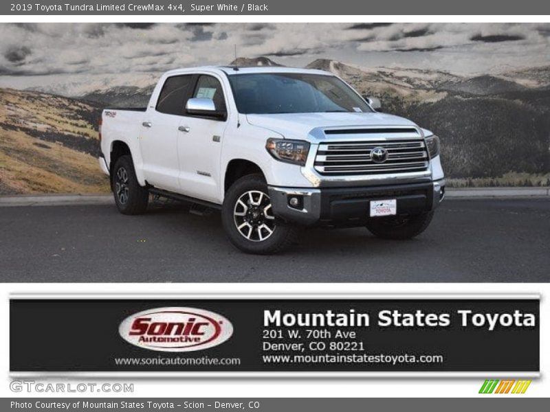 Super White / Black 2019 Toyota Tundra Limited CrewMax 4x4