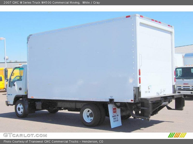 White / Gray 2007 GMC W Series Truck W4500 Commercial Moving