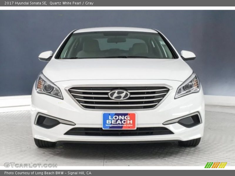 Quartz White Pearl / Gray 2017 Hyundai Sonata SE