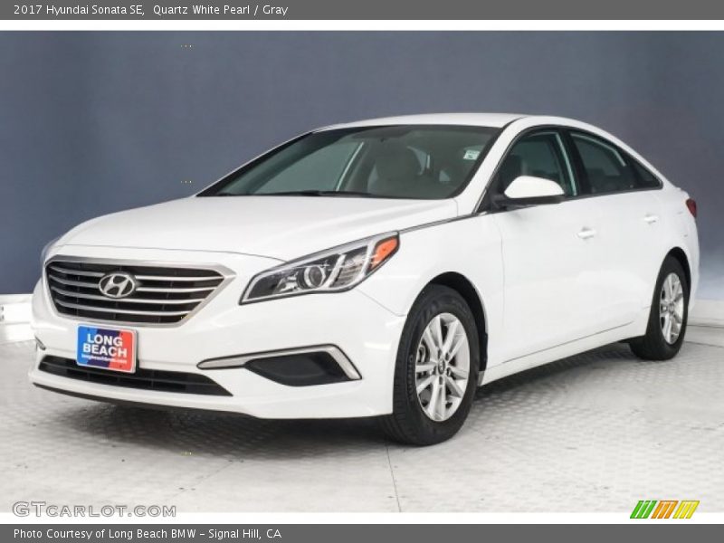 Quartz White Pearl / Gray 2017 Hyundai Sonata SE