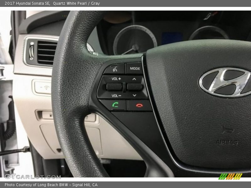Quartz White Pearl / Gray 2017 Hyundai Sonata SE