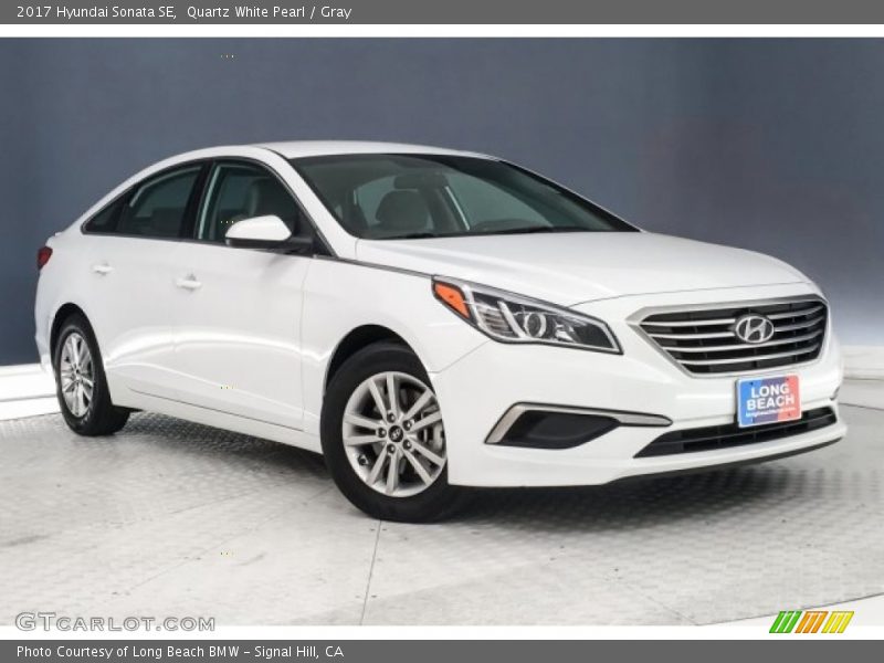 Quartz White Pearl / Gray 2017 Hyundai Sonata SE