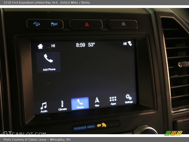 Oxford White / Ebony 2018 Ford Expedition Limited Max 4x4