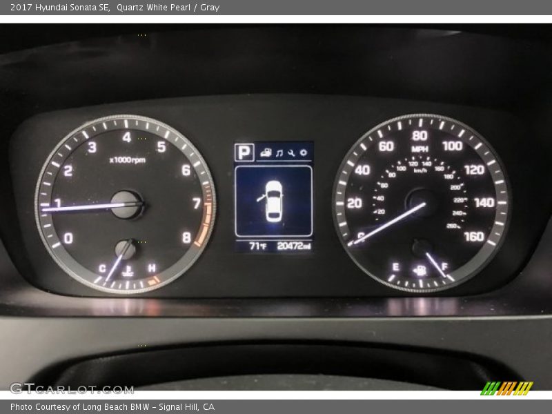 Quartz White Pearl / Gray 2017 Hyundai Sonata SE