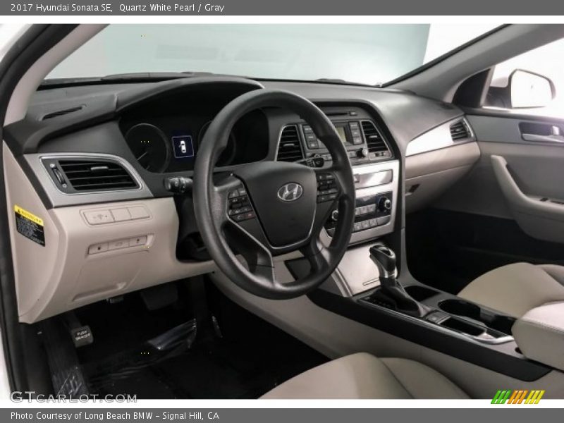 Quartz White Pearl / Gray 2017 Hyundai Sonata SE
