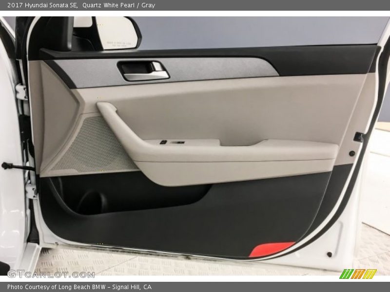Quartz White Pearl / Gray 2017 Hyundai Sonata SE