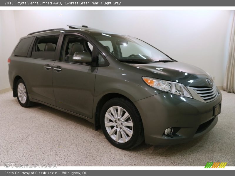 Cypress Green Pearl / Light Gray 2013 Toyota Sienna Limited AWD