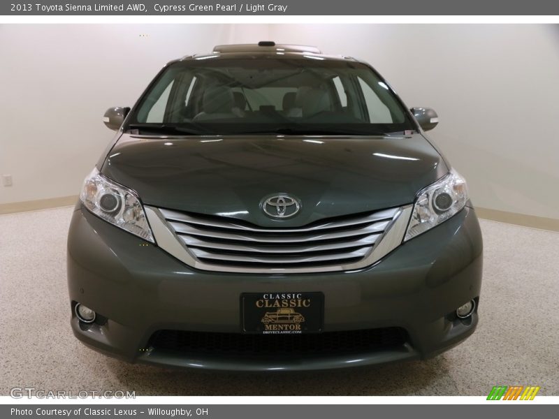 Cypress Green Pearl / Light Gray 2013 Toyota Sienna Limited AWD