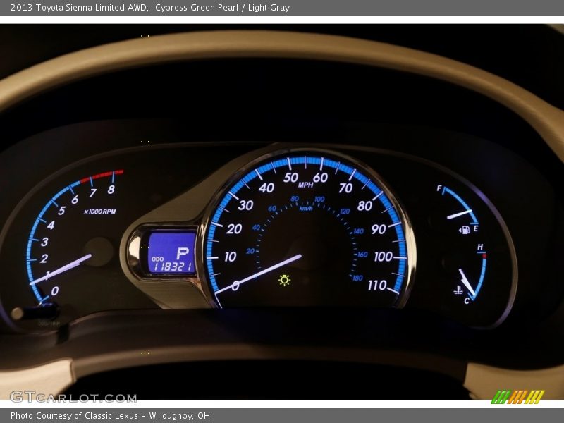 Cypress Green Pearl / Light Gray 2013 Toyota Sienna Limited AWD