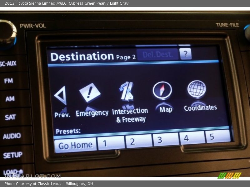 Cypress Green Pearl / Light Gray 2013 Toyota Sienna Limited AWD