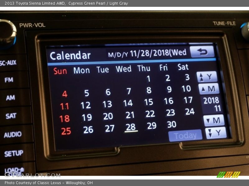 Cypress Green Pearl / Light Gray 2013 Toyota Sienna Limited AWD