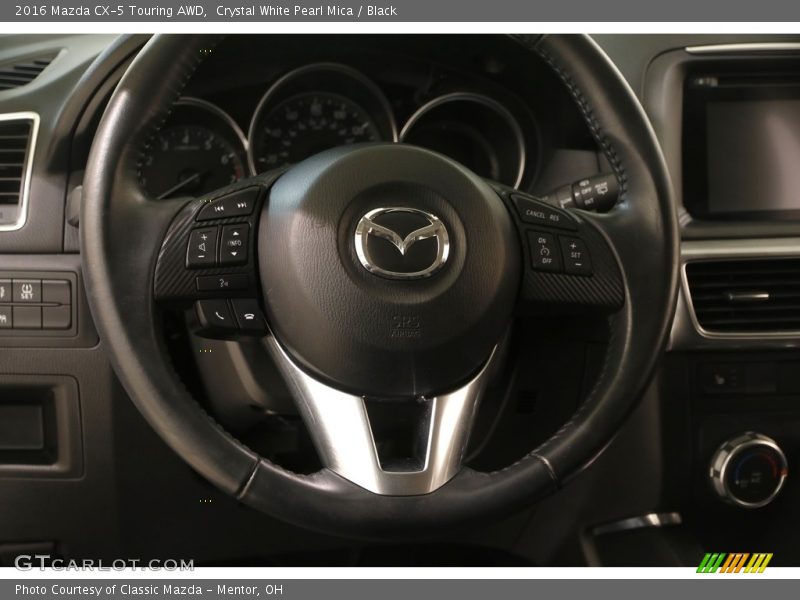 Crystal White Pearl Mica / Black 2016 Mazda CX-5 Touring AWD