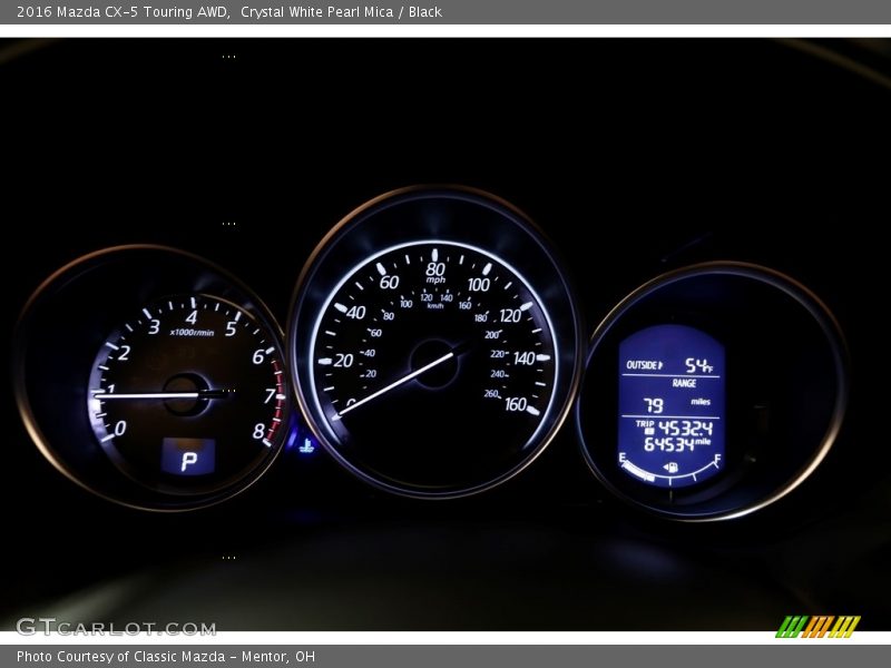 Crystal White Pearl Mica / Black 2016 Mazda CX-5 Touring AWD