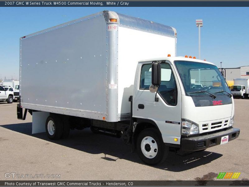 White / Gray 2007 GMC W Series Truck W4500 Commercial Moving