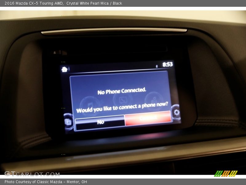 Crystal White Pearl Mica / Black 2016 Mazda CX-5 Touring AWD