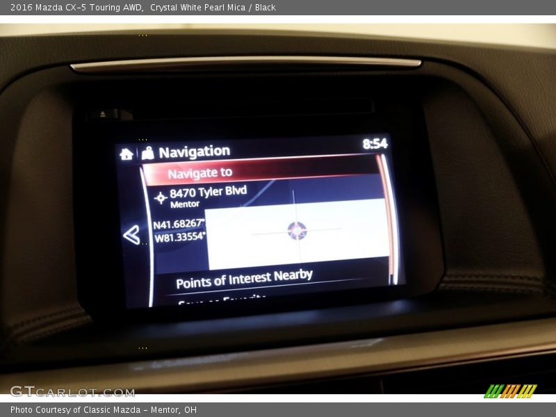 Crystal White Pearl Mica / Black 2016 Mazda CX-5 Touring AWD