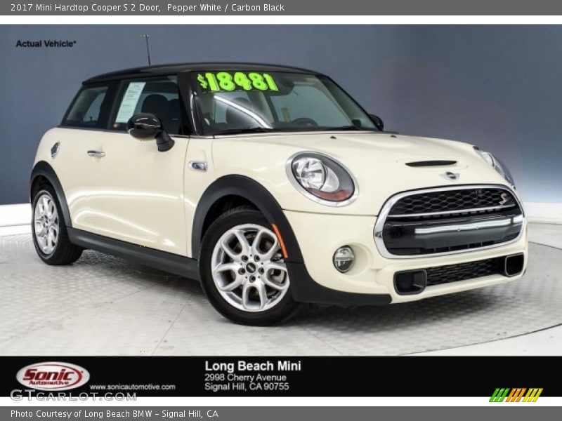 Pepper White / Carbon Black 2017 Mini Hardtop Cooper S 2 Door