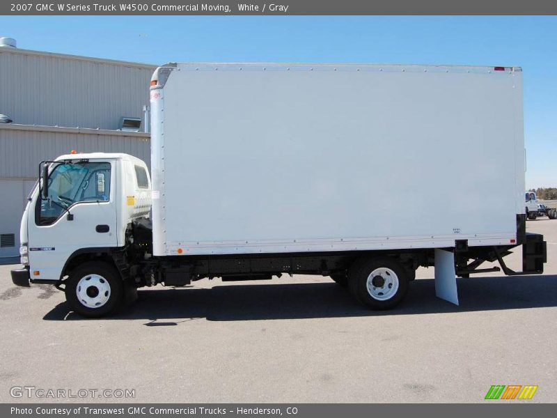 White / Gray 2007 GMC W Series Truck W4500 Commercial Moving