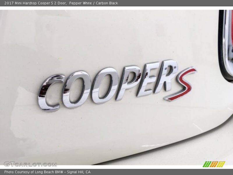 Pepper White / Carbon Black 2017 Mini Hardtop Cooper S 2 Door